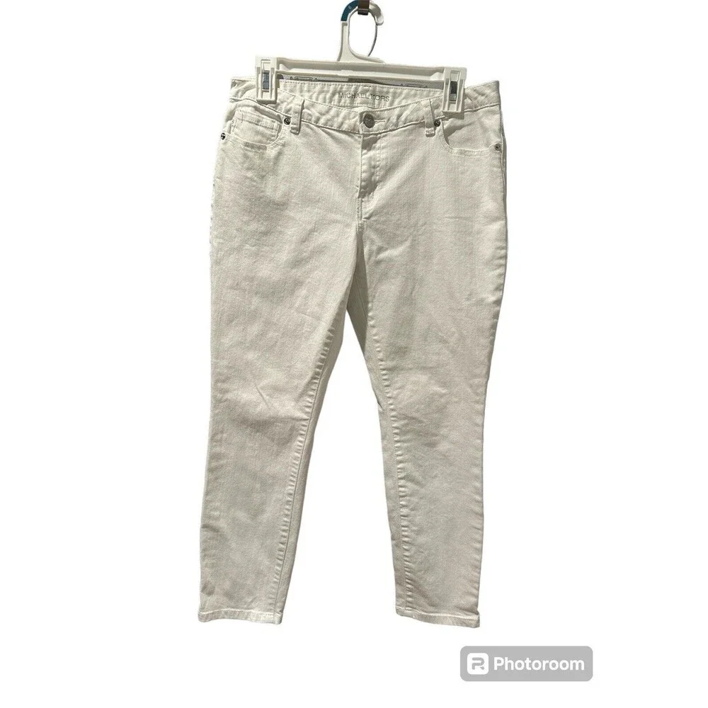Michael Kors White Stretch Pants RN 111818 CA 45885 Used Women's Size 6